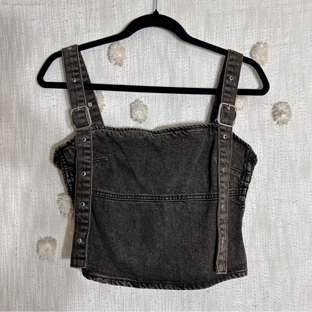 Zara Charcoal Denim Tank Top